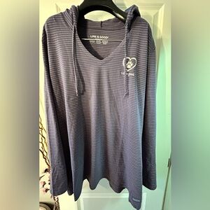 NWT Life is Good Paw Print Hoodie XXL